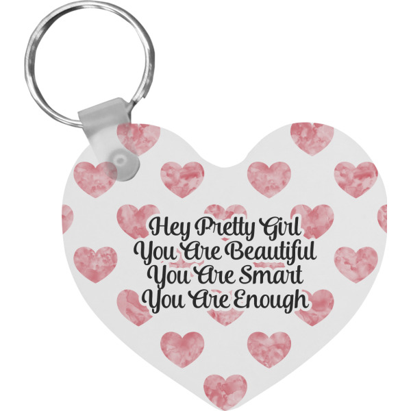 Custom Design Your Own Heart Plastic Keychain