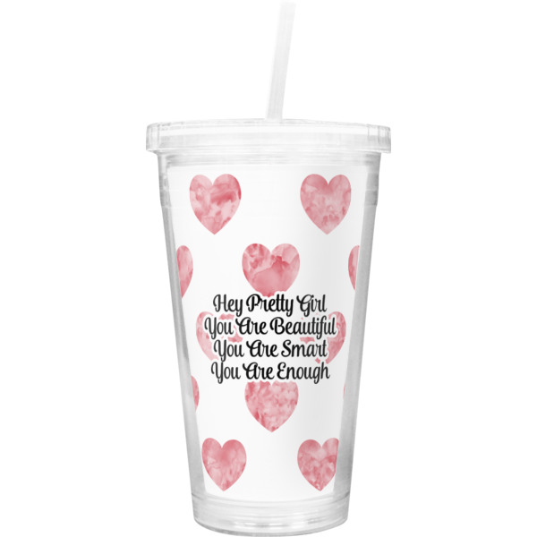 Custom Design Your Own Double Wall Tumbler with Straw
