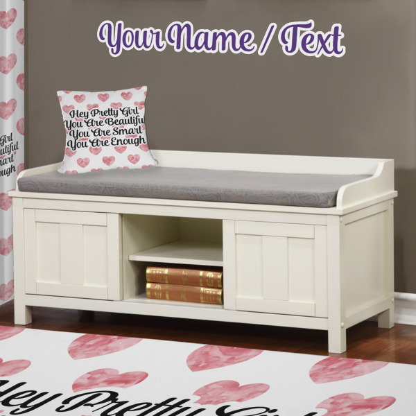 Custom Design - Wall Name Decal Above Storage bench