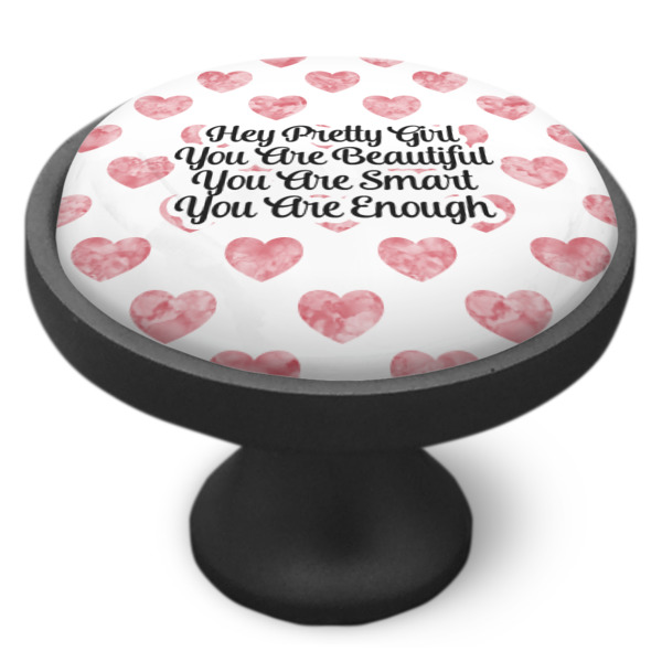 Custom Design - Cabinet Knob - Black - Side