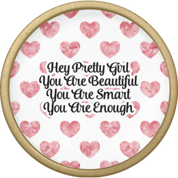 Custom Design - Cabinet Knob - Gold - Front