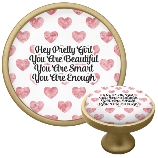 Custom Design - Cabinet Knob - Gold - Multi Angle