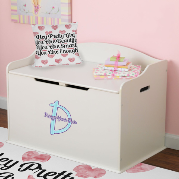 Custom Design - Wall Name & Initial Small on Toy Chest