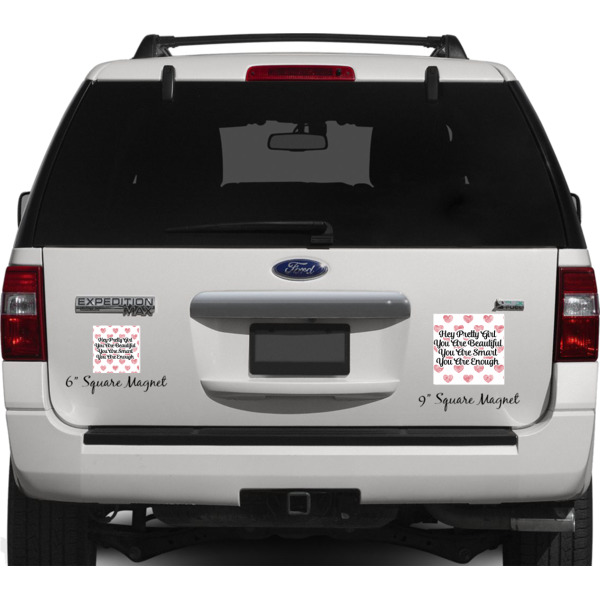 Custom Design - Personalized Square Car Magnets on Ford Explorer