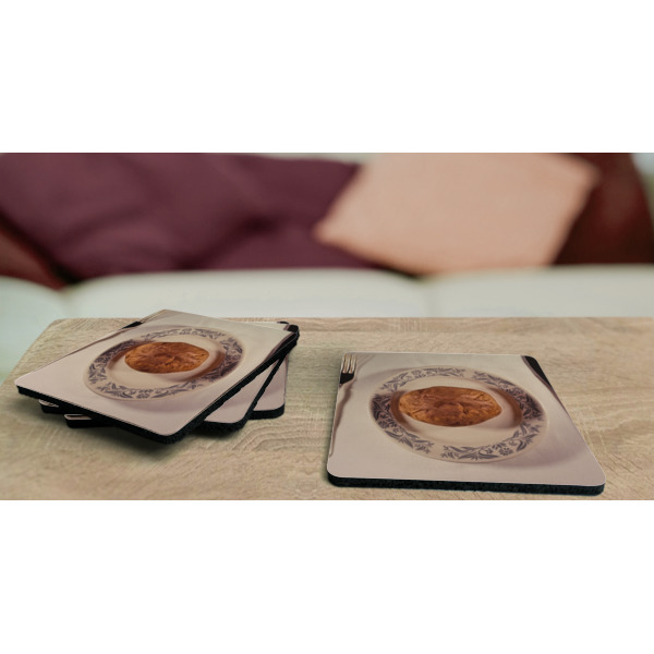 Custom Design - Coaster Rubber Back - On Coffee Table