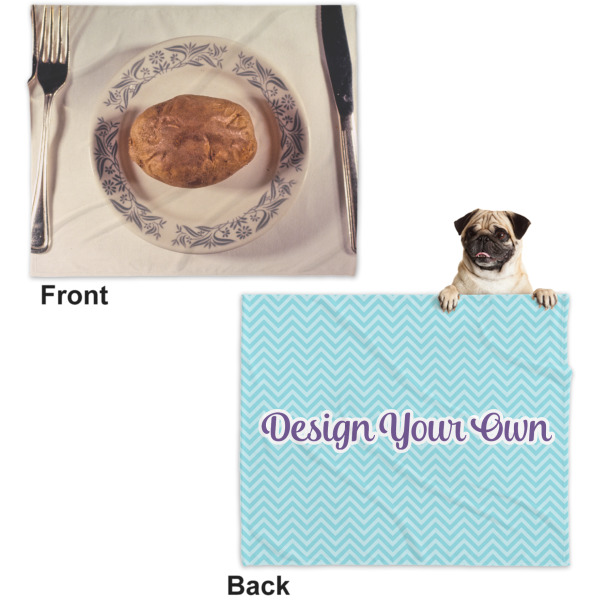 Custom Design - Microfleece Dog Blanket - Large- Front & Back