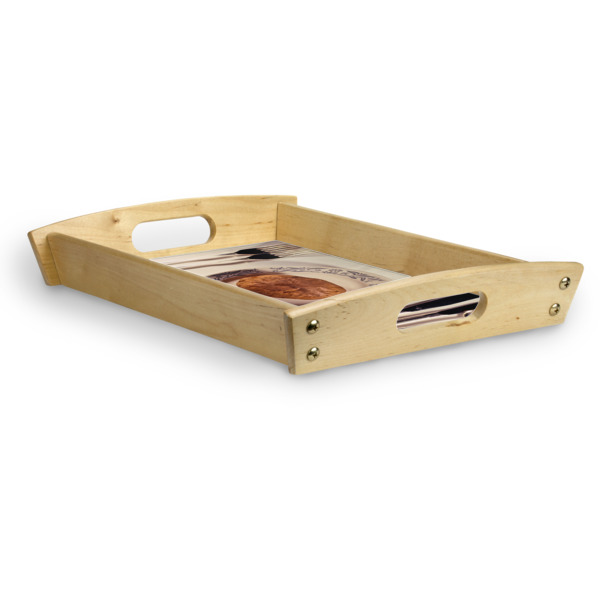 Custom Design - Serving Tray Wood Small - Corner