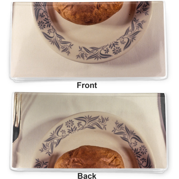 Custom Design - Vinyl Check Book Cover - Front and Back