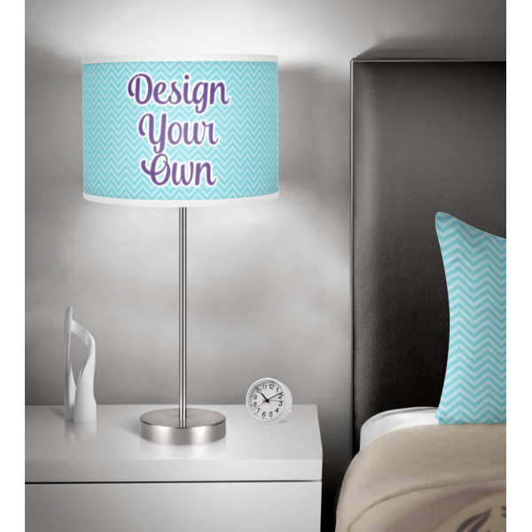 Custom Design - 13" Drum Lampshade - In Room