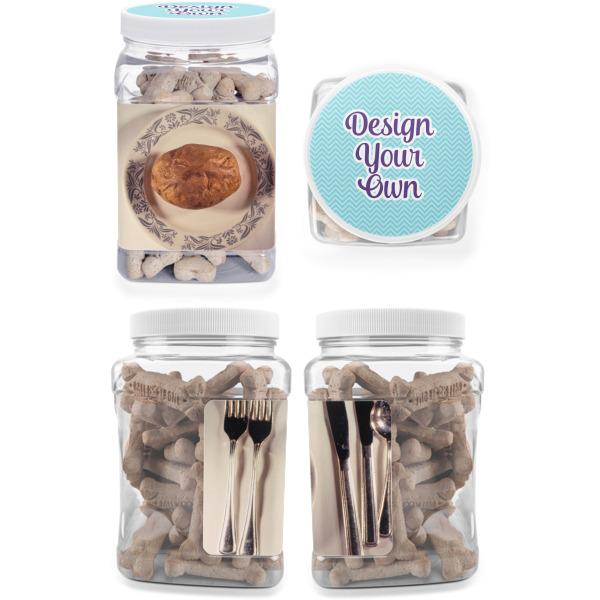 Custom Design - Pet Treat Jar - Multiple Angles
