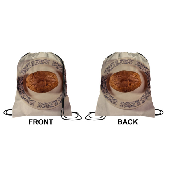 Custom Design - Drawstring Backpack Front & Back Small