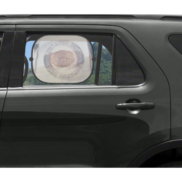 Custom Design - Car Sun Shade Black - In Car Window