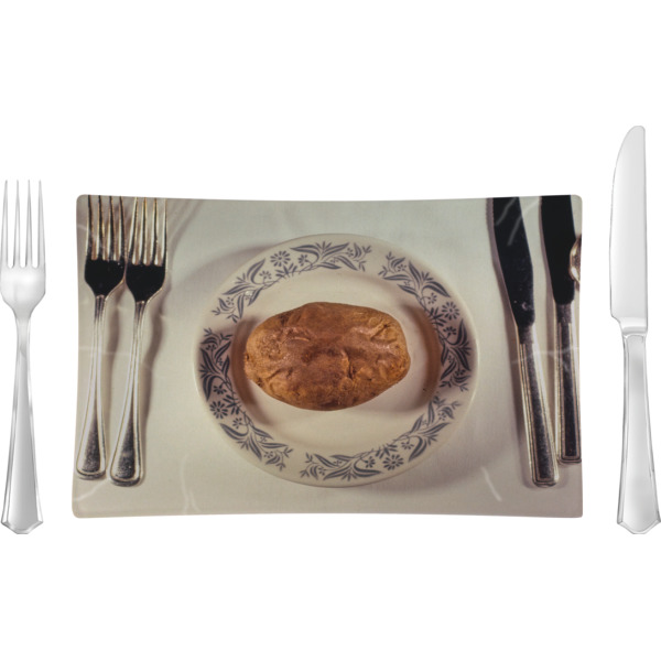 Custom Design Your Own Rectangular Glass Lunch / Dinner Plate