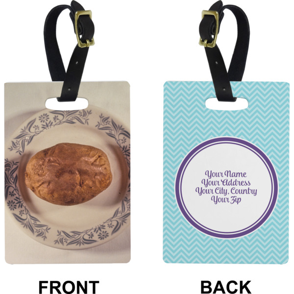 Custom Design - Rectangle Luggage Tag (Front + Back)