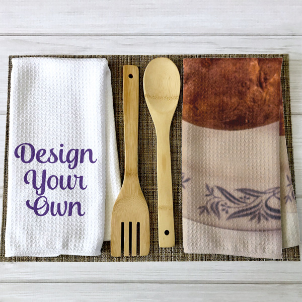 Custom Design - Waffle Weave Towels - 2 Print Styles