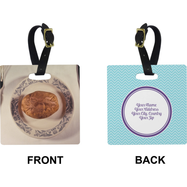 Custom Design - Square Luggage Tag (Front + Back)