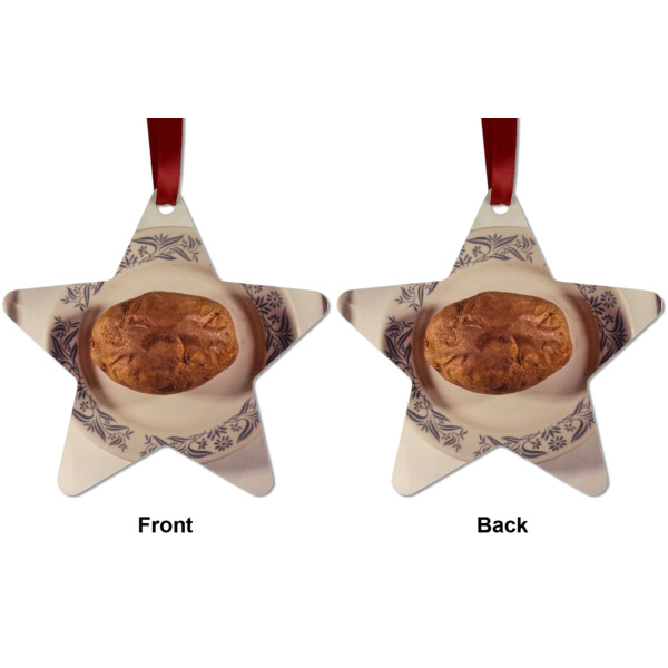 Custom Design - Metal Star Ornament - Front and Back