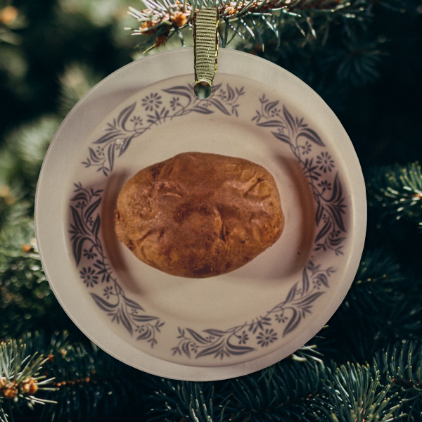 Custom Design - Frosted Glass Ornament - Round (Lifestyle)