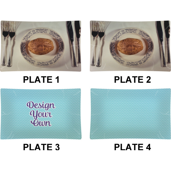 Custom Design - Set of Rectangular Dinner Plates (Approval)