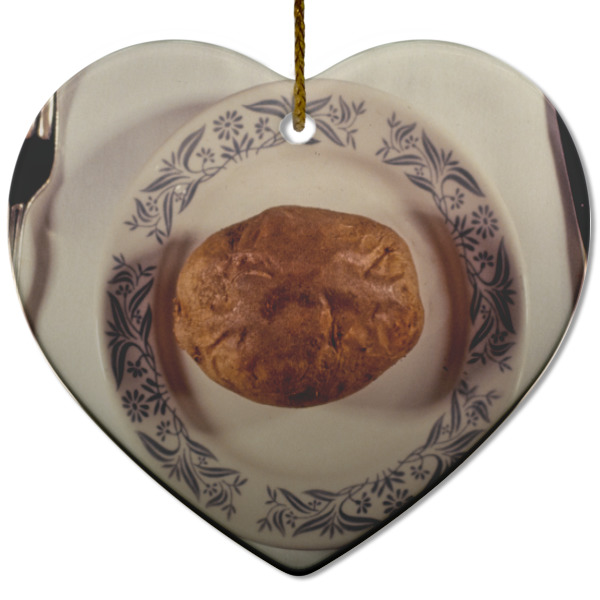 Custom Design - Ceramic Flat Ornament - Heart (Front)