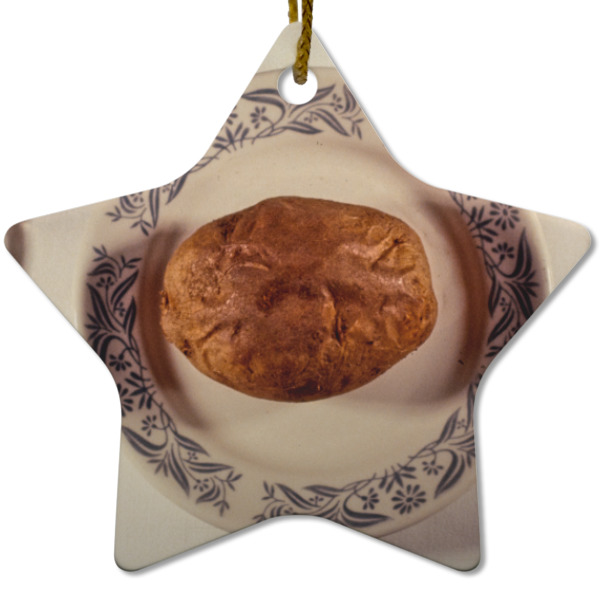 Custom Design - Ceramic Flat Ornament - Star (Front)