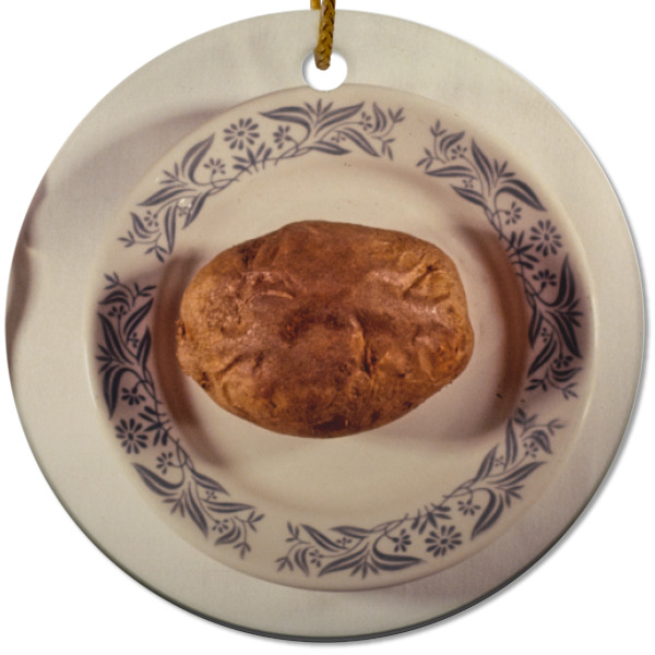 Custom Design - Ceramic Flat Ornament - Circle (Front)