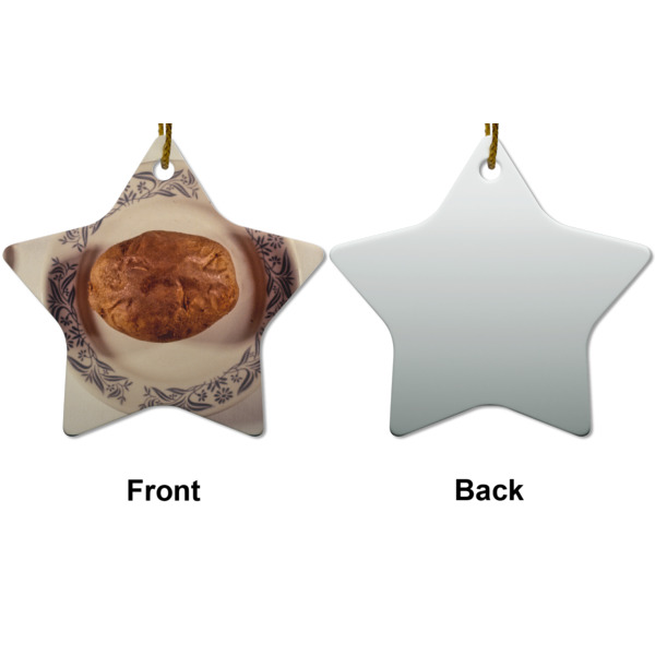 Custom Design - Ceramic Flat Ornament - Star Front & Back (APPROVAL)