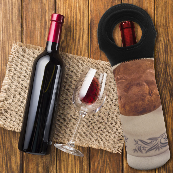 Custom Design - Wine Tote Bag - On Table