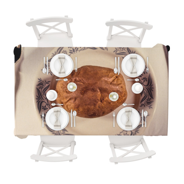 Custom Design - Tablecloths (58"x102") - TOP VIEW (with plates)