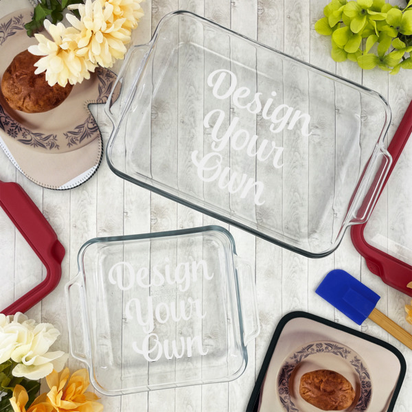 Custom Design - Glass Baking Dish Set - Lifestyle