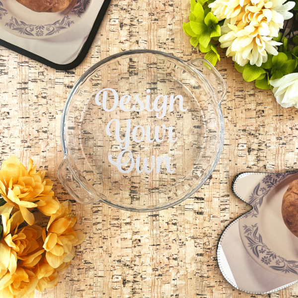 Custom Design - Glass Pie Dish - LIFESTYLE