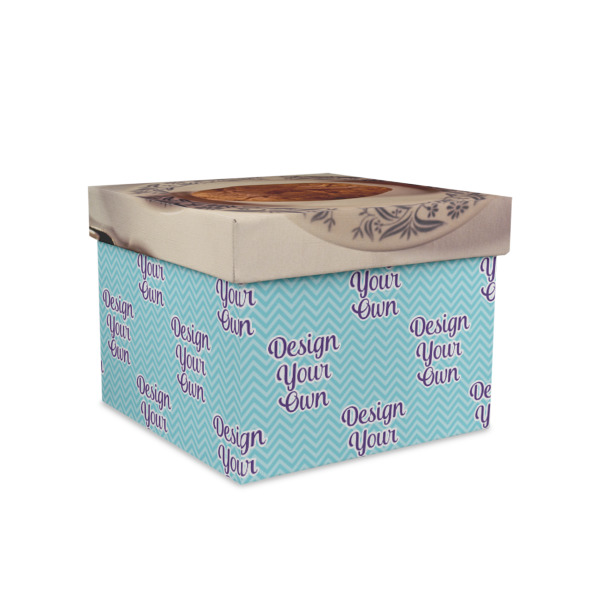 Custom Design Your Own Gift Box with Lid - Canvas Wrapped - Medium