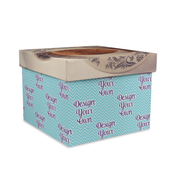 Custom Design Your Own Gift Box with Lid - Canvas Wrapped - Large