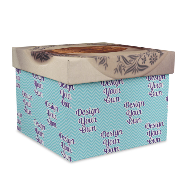 Custom Design Your Own Gift Box with Lid - Canvas Wrapped - X-Large