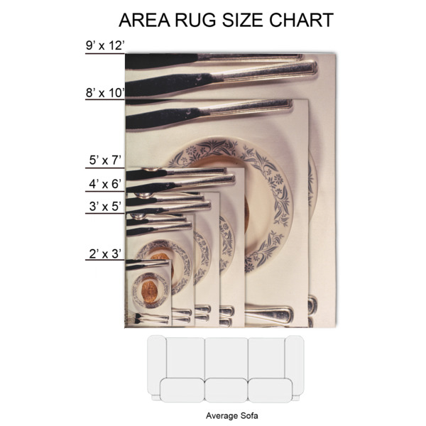 Custom Design - 2'x3' Indoor Area Rugs - Size Chart