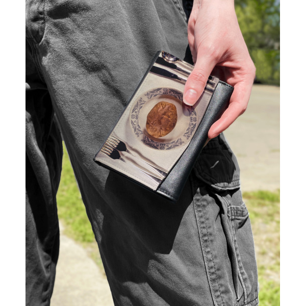 Custom Design - Genuine Leather Womens Wallet - In Context