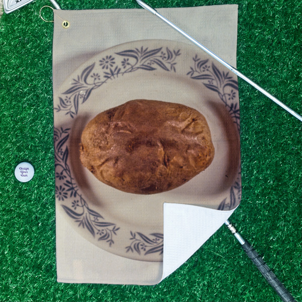 Custom Design - Waffle Weave Golf Towel - In Context