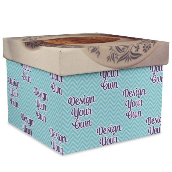 Custom Design Your Own Gift Box with Lid - Canvas Wrapped - XX-Large
