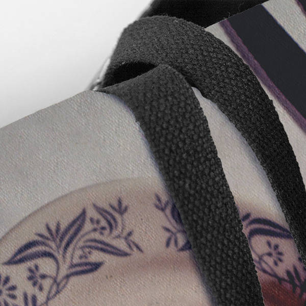 Custom Design - Closeup of Tote w/Black Handles