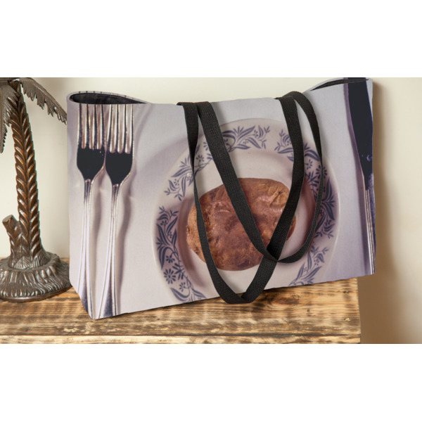 Custom Design - Tote w/Black Handles - Lifestyle View