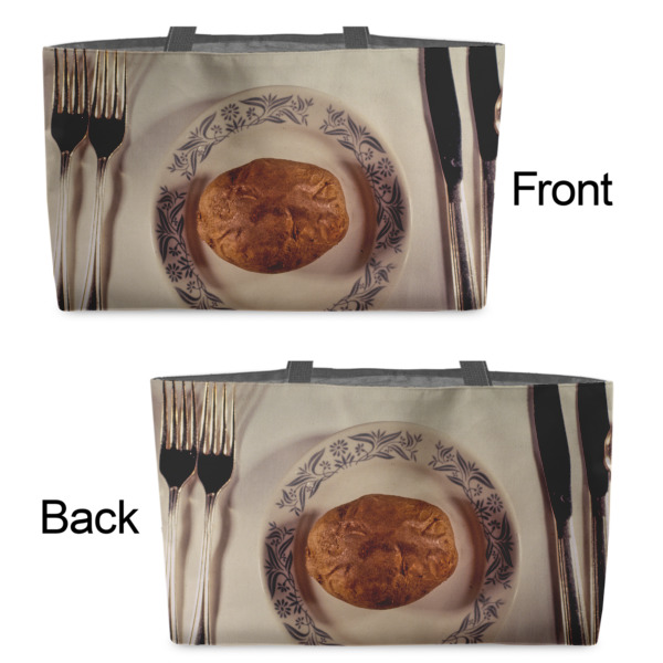 Custom Design - Tote w/Black Handles - Front & Back Views