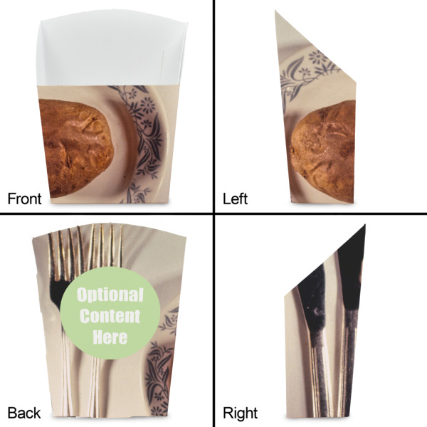 Custom Design - French Fry Favor Box - Front & Back View