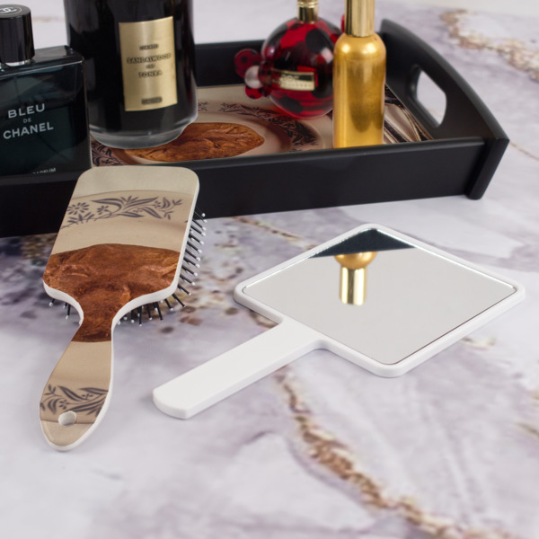 Custom Design - Hair Brush - With Hand Mirror