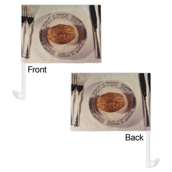 Custom Design - Car Flag - 11" x 8" - Front & Back View