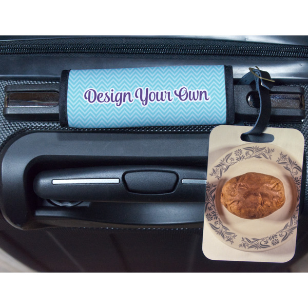 Custom Design - Metal Luggage Tag & Handle Wrap - In Context