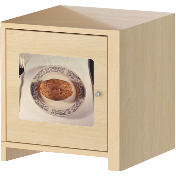 Custom Design - Square Wall Decal on Wooden Cabinet