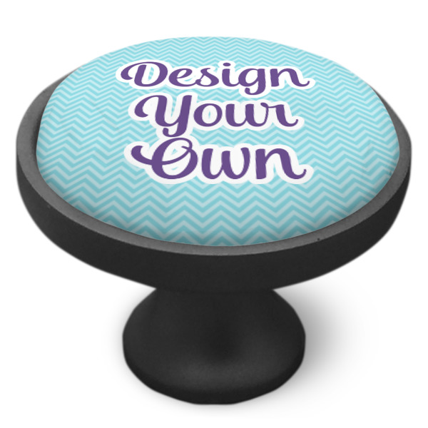 Custom Design - Cabinet Knob - Black - Side