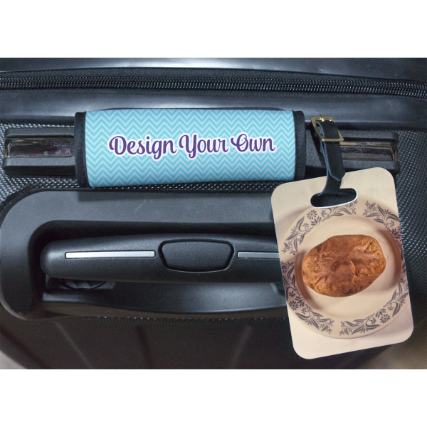Custom Design - Luggage Wrap & Plastic Rectangular Tag - In Context