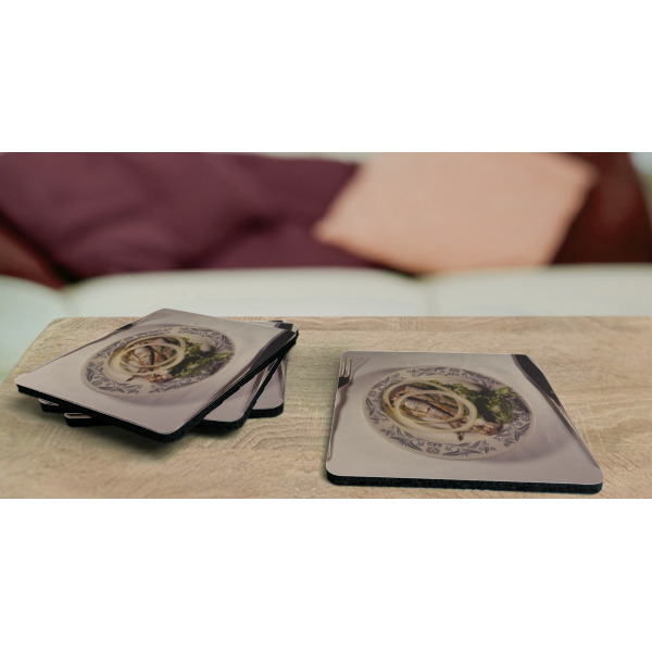 Custom Design - Coaster Rubber Back - On Coffee Table