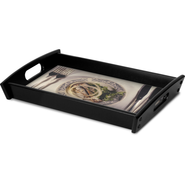 Custom Design - Serving Tray Black - Corner